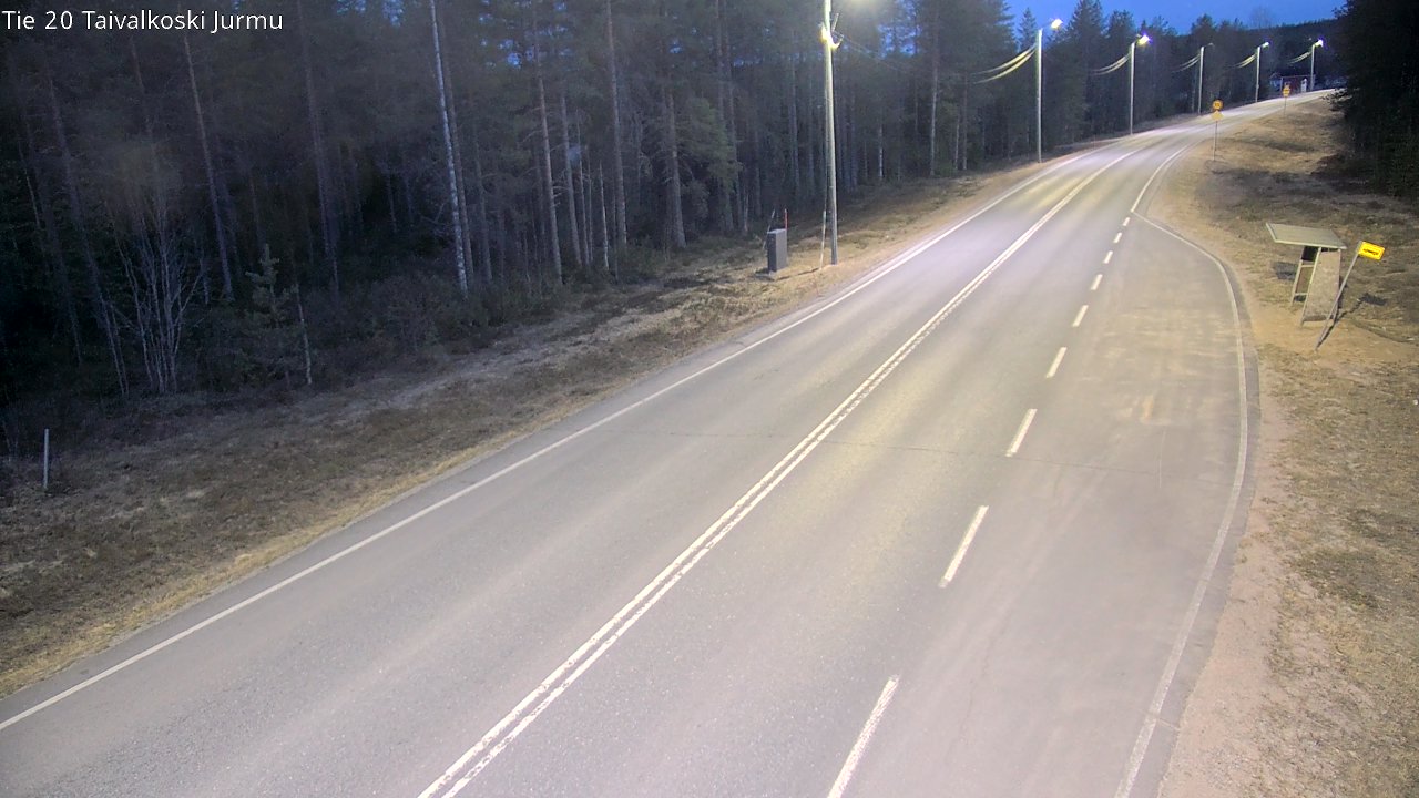 Weather Camera Image Väg 20 Taivalkoski, Jurmu, Taivalkoski, Pohjois-Pohjanmaa