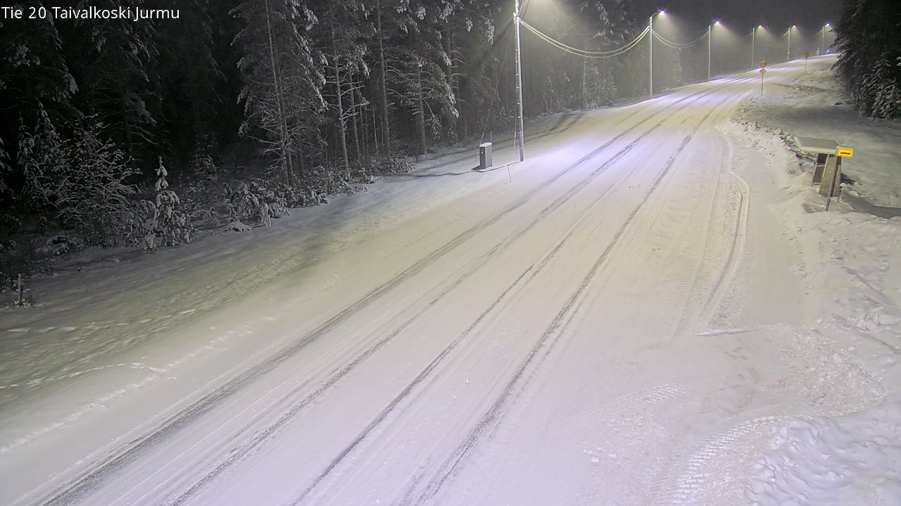 Weather Camera Image Road 20 Taivalkoski, Jurmu, Taivalkoski, Pohjois-Pohjanmaa