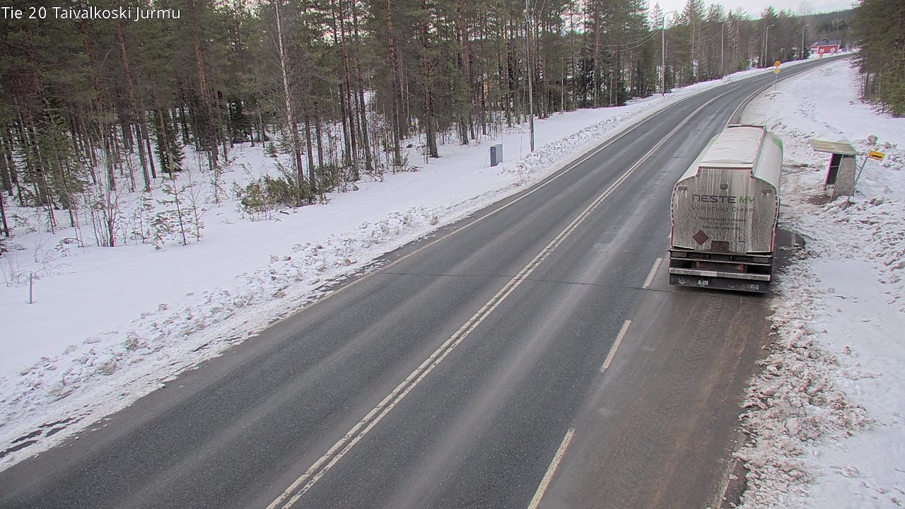 Weather Camera Image Väg 20 Taivalkoski, Jurmu, Taivalkoski, Pohjois-Pohjanmaa