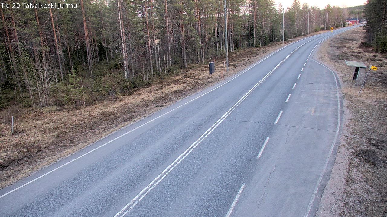 Weather Camera Image Väg 20 Taivalkoski, Jurmu, Taivalkoski, Pohjois-Pohjanmaa