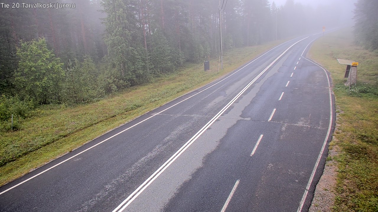 Weather Camera Image Väg 20 Taivalkoski, Jurmu, Taivalkoski, Pohjois-Pohjanmaa