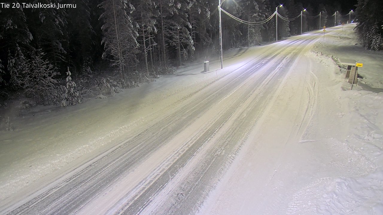 Weather Camera Image Väg 20 Taivalkoski, Jurmu, Taivalkoski, Pohjois-Pohjanmaa