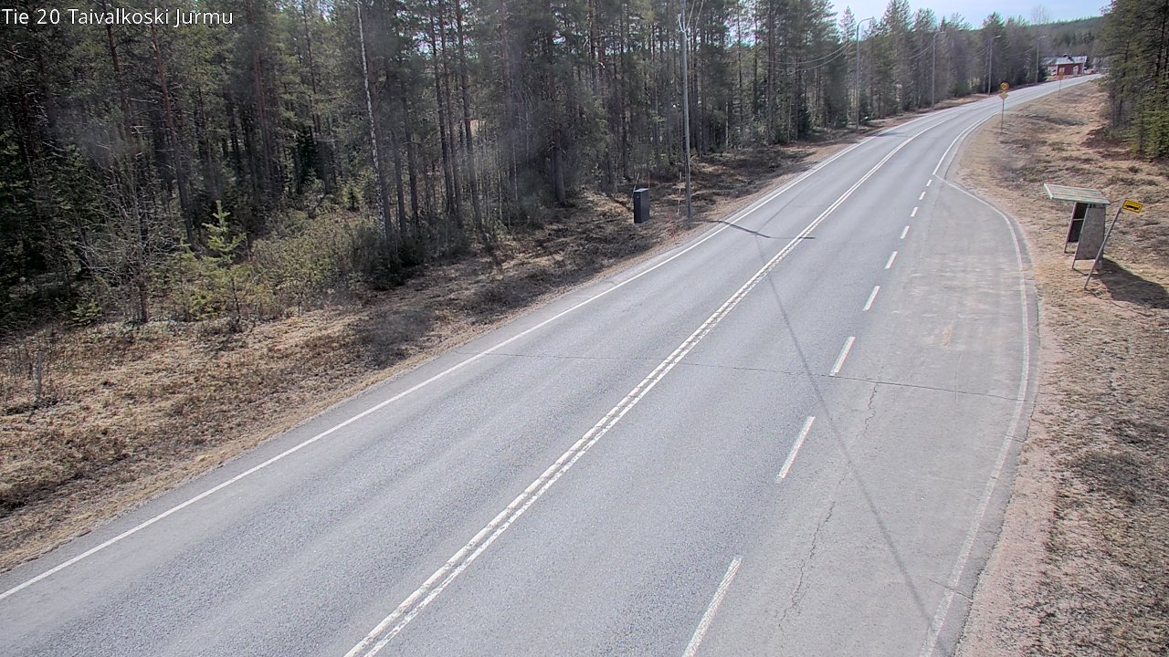 Weather Camera Image Väg 20 Taivalkoski, Jurmu, Taivalkoski, Pohjois-Pohjanmaa