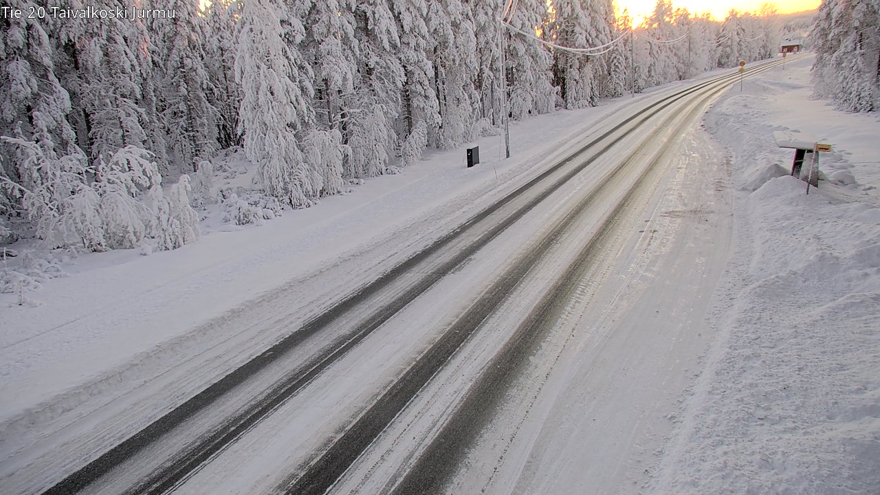 Weather Camera Image Road 20 Taivalkoski, Jurmu, Taivalkoski, Pohjois-Pohjanmaa