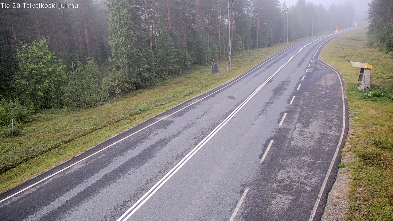 Weather Camera Image Väg 20 Taivalkoski, Jurmu, Taivalkoski, Pohjois-Pohjanmaa