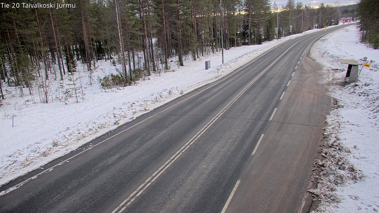 Weather Camera Image Väg 20 Taivalkoski, Jurmu, Taivalkoski, Pohjois-Pohjanmaa