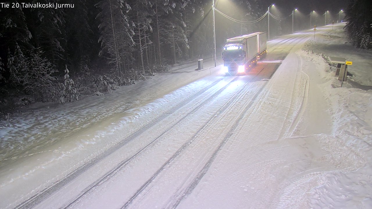 Weather Camera Image Road 20 Taivalkoski, Jurmu, Taivalkoski, Pohjois-Pohjanmaa