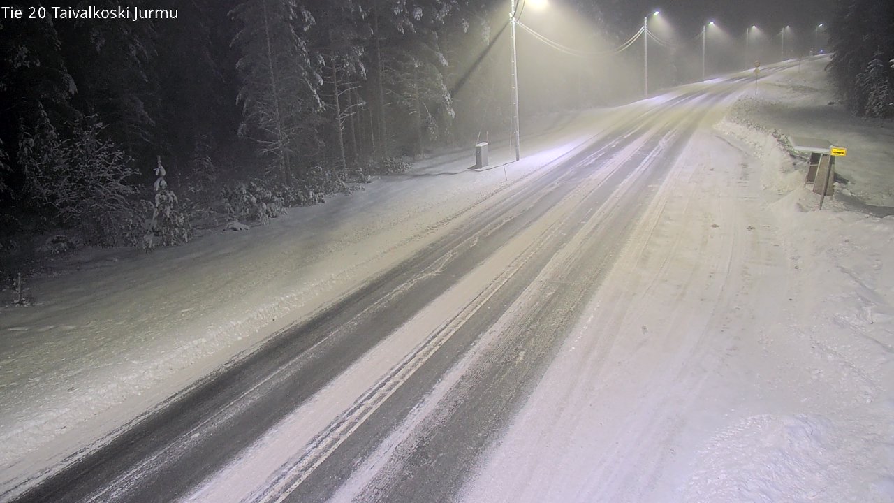 Weather Camera Image Väg 20 Taivalkoski, Jurmu, Taivalkoski, Pohjois-Pohjanmaa