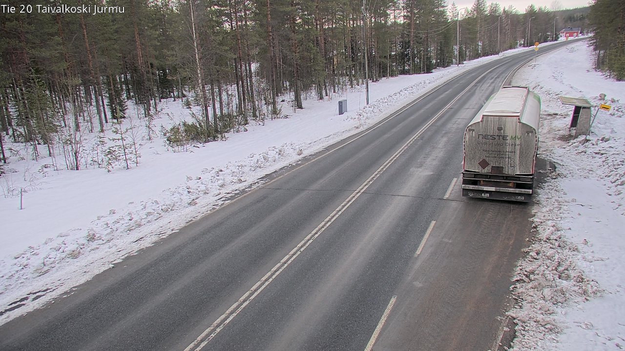 Weather Camera Image Väg 20 Taivalkoski, Jurmu, Taivalkoski, Pohjois-Pohjanmaa