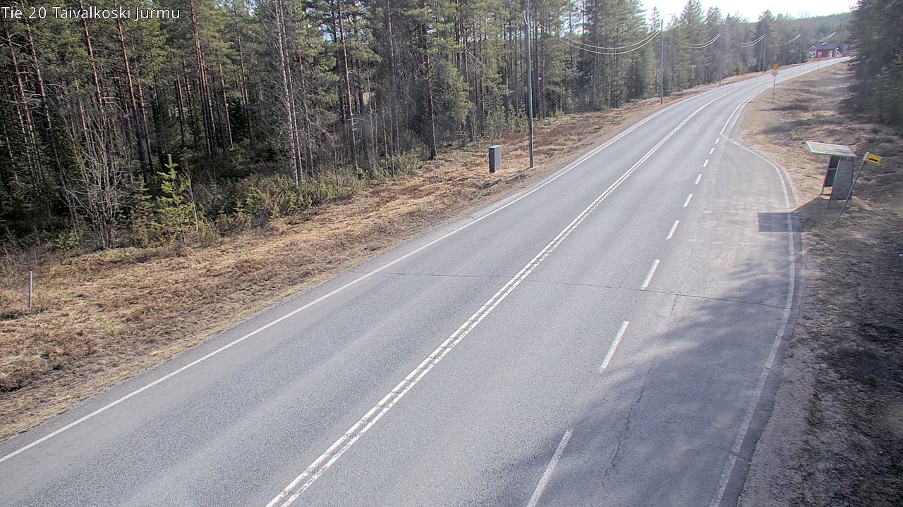 Weather Camera Image Väg 20 Taivalkoski, Jurmu, Taivalkoski, Pohjois-Pohjanmaa