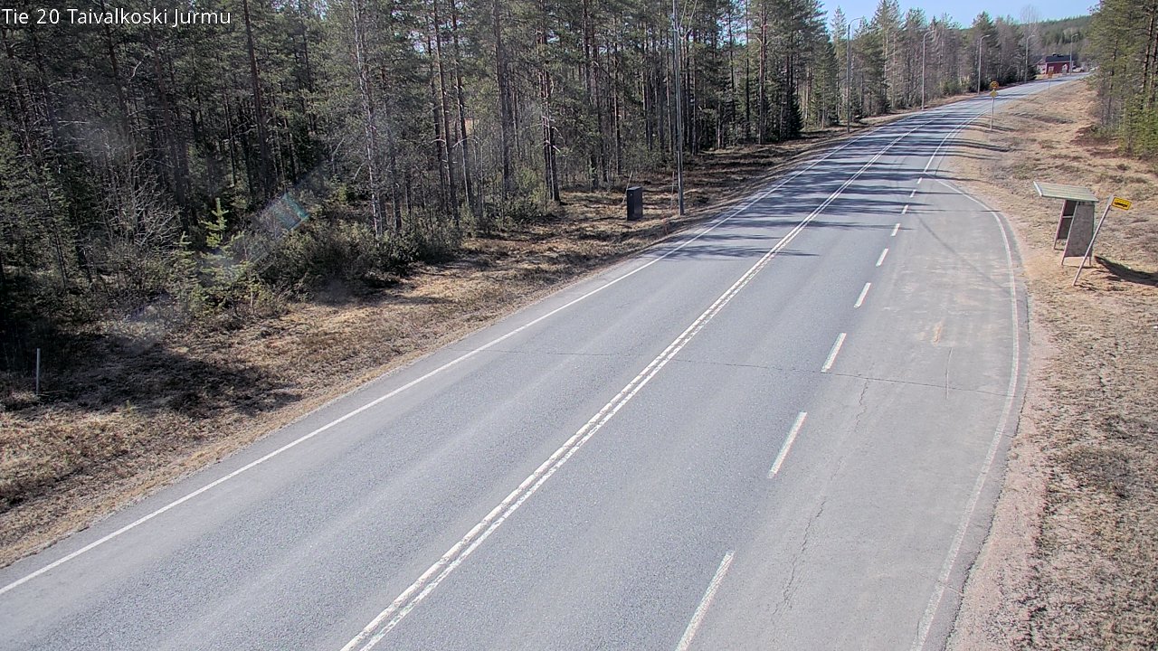 Weather Camera Image Väg 20 Taivalkoski, Jurmu, Taivalkoski, Pohjois-Pohjanmaa