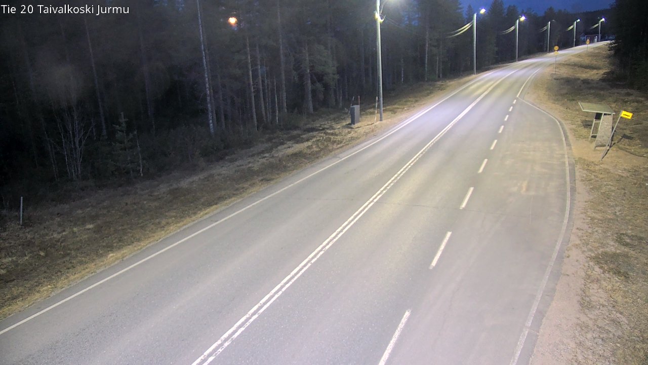 Weather Camera Image Väg 20 Taivalkoski, Jurmu, Taivalkoski, Pohjois-Pohjanmaa