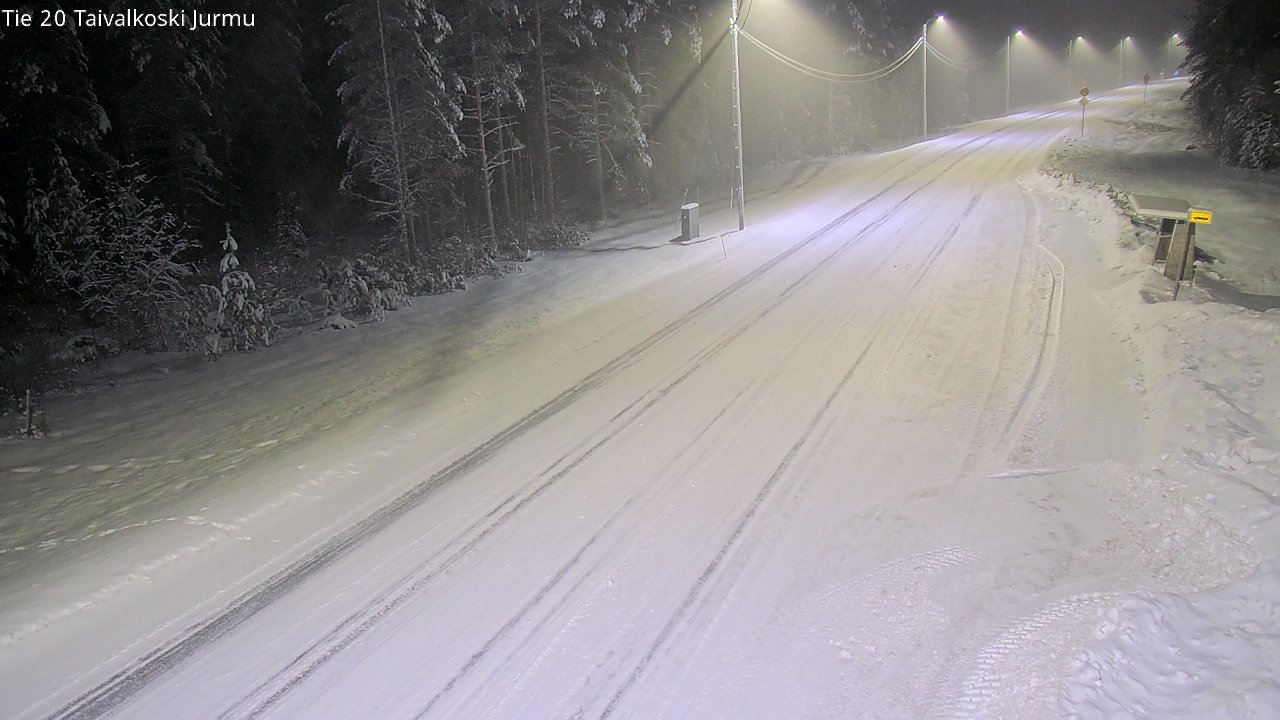 Weather Camera Image Road 20 Taivalkoski, Jurmu, Taivalkoski, Pohjois-Pohjanmaa