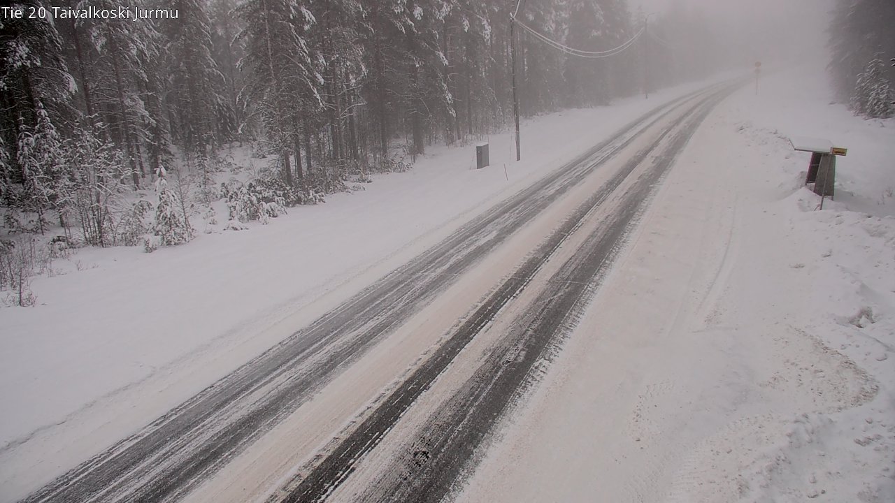 Weather Camera Image Väg 20 Taivalkoski, Jurmu, Taivalkoski, Pohjois-Pohjanmaa