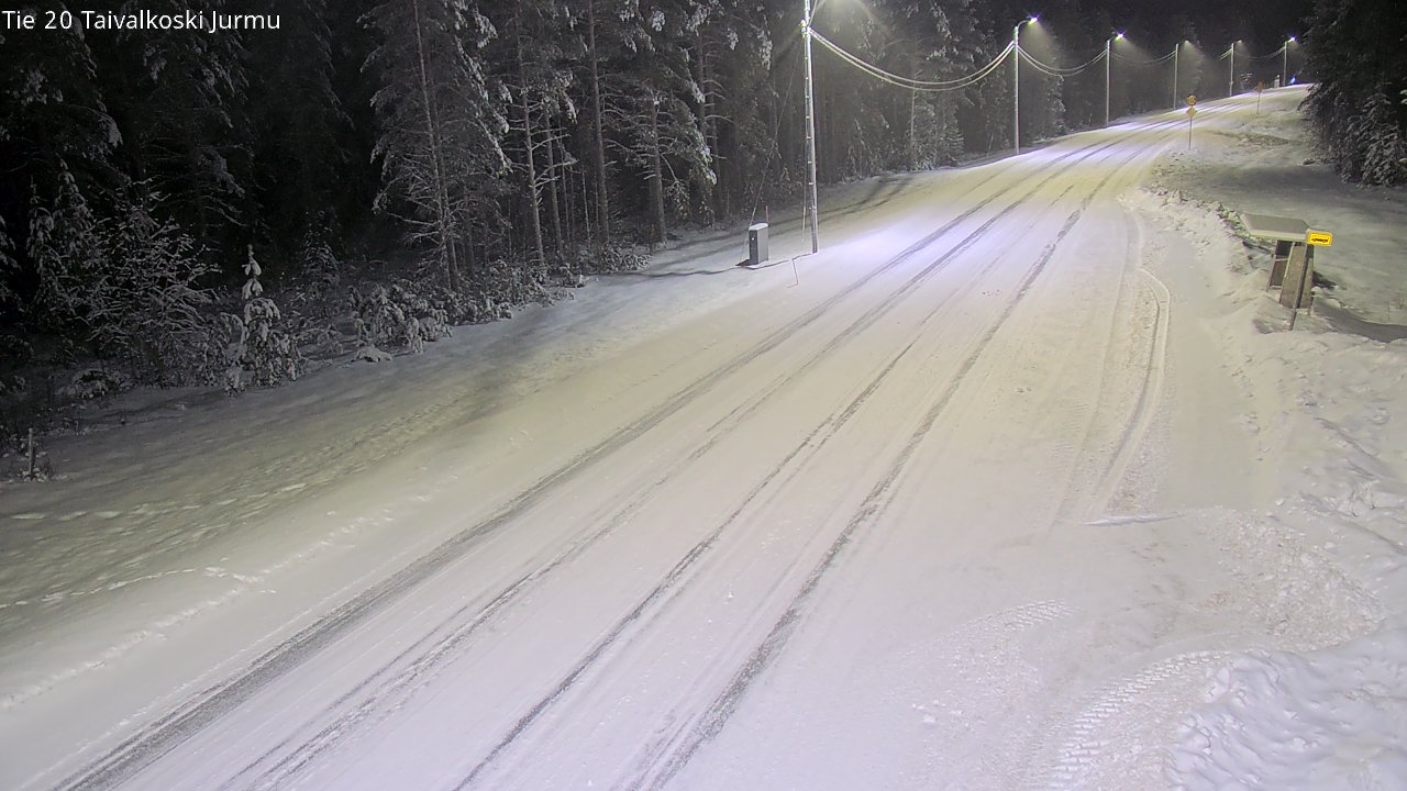 Weather Camera Image Road 20 Taivalkoski, Jurmu, Taivalkoski, Pohjois-Pohjanmaa
