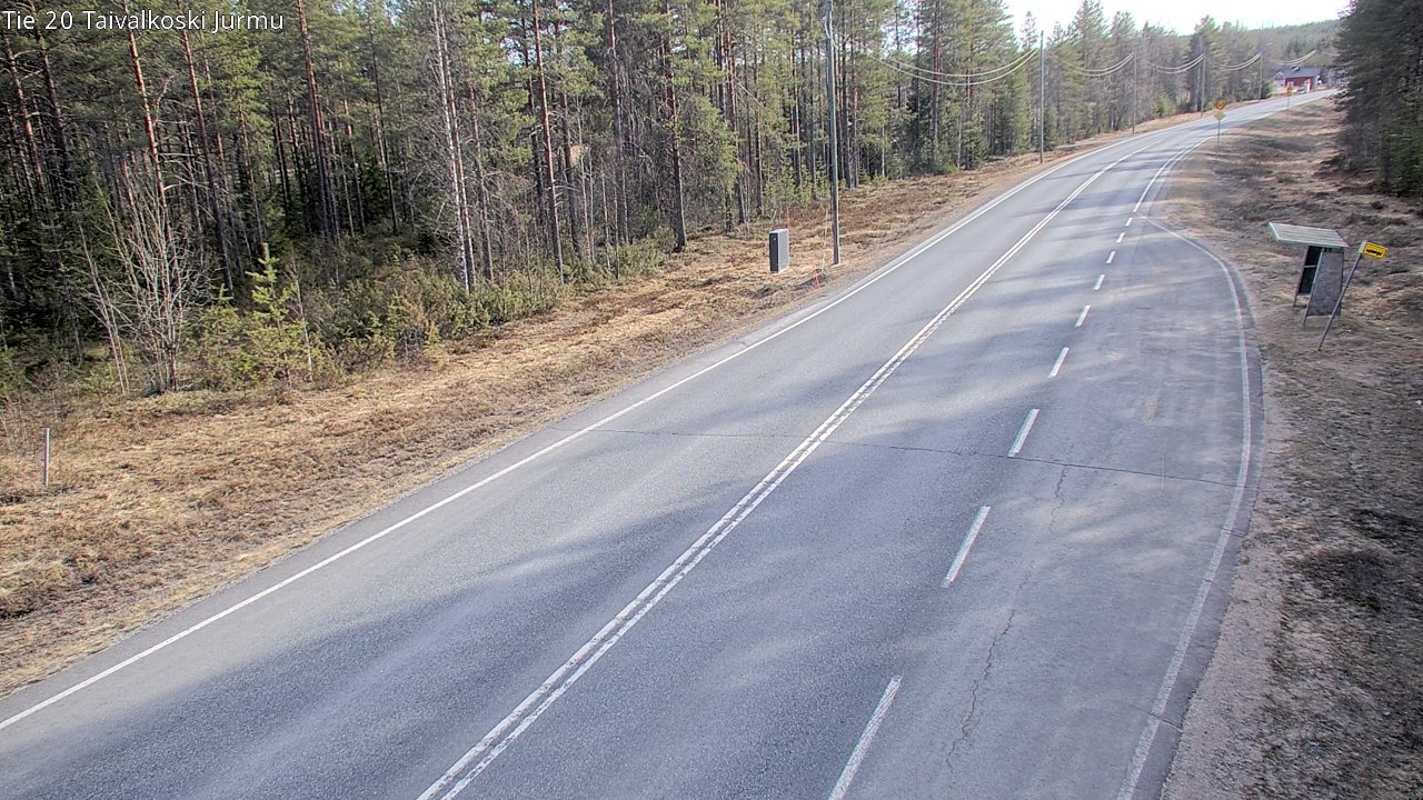 Weather Camera Image Väg 20 Taivalkoski, Jurmu, Taivalkoski, Pohjois-Pohjanmaa