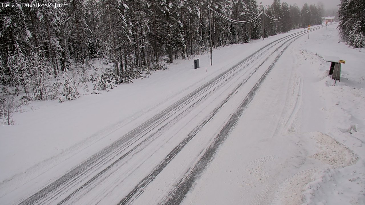 Weather Camera Image Road 20 Taivalkoski, Jurmu, Taivalkoski, Pohjois-Pohjanmaa