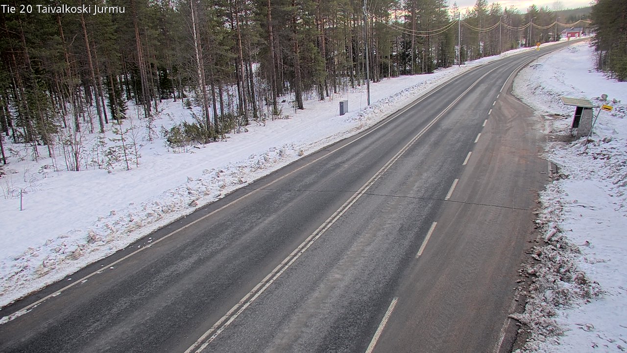 Weather Camera Image Road 20 Taivalkoski, Jurmu, Taivalkoski, Pohjois-Pohjanmaa