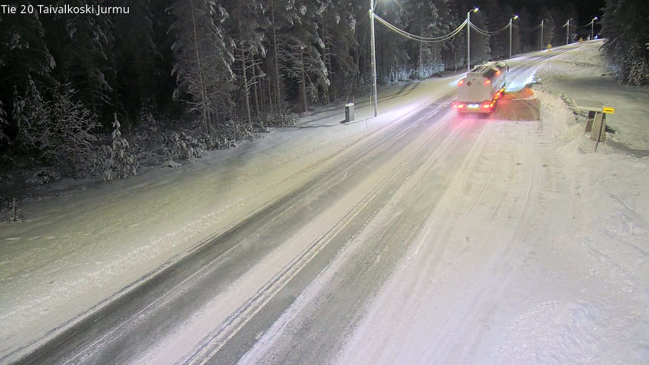 Weather Camera Image Väg 20 Taivalkoski, Jurmu, Taivalkoski, Pohjois-Pohjanmaa