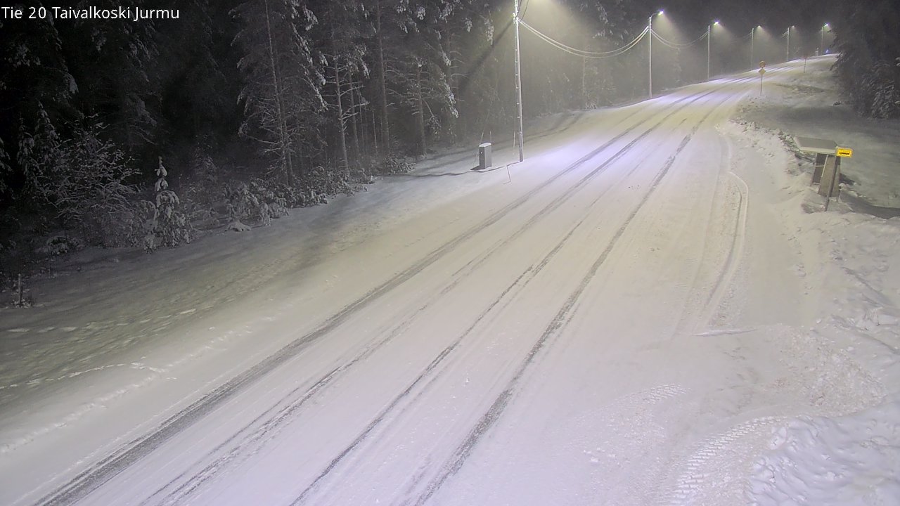 Weather Camera Image Road 20 Taivalkoski, Jurmu, Taivalkoski, Pohjois-Pohjanmaa