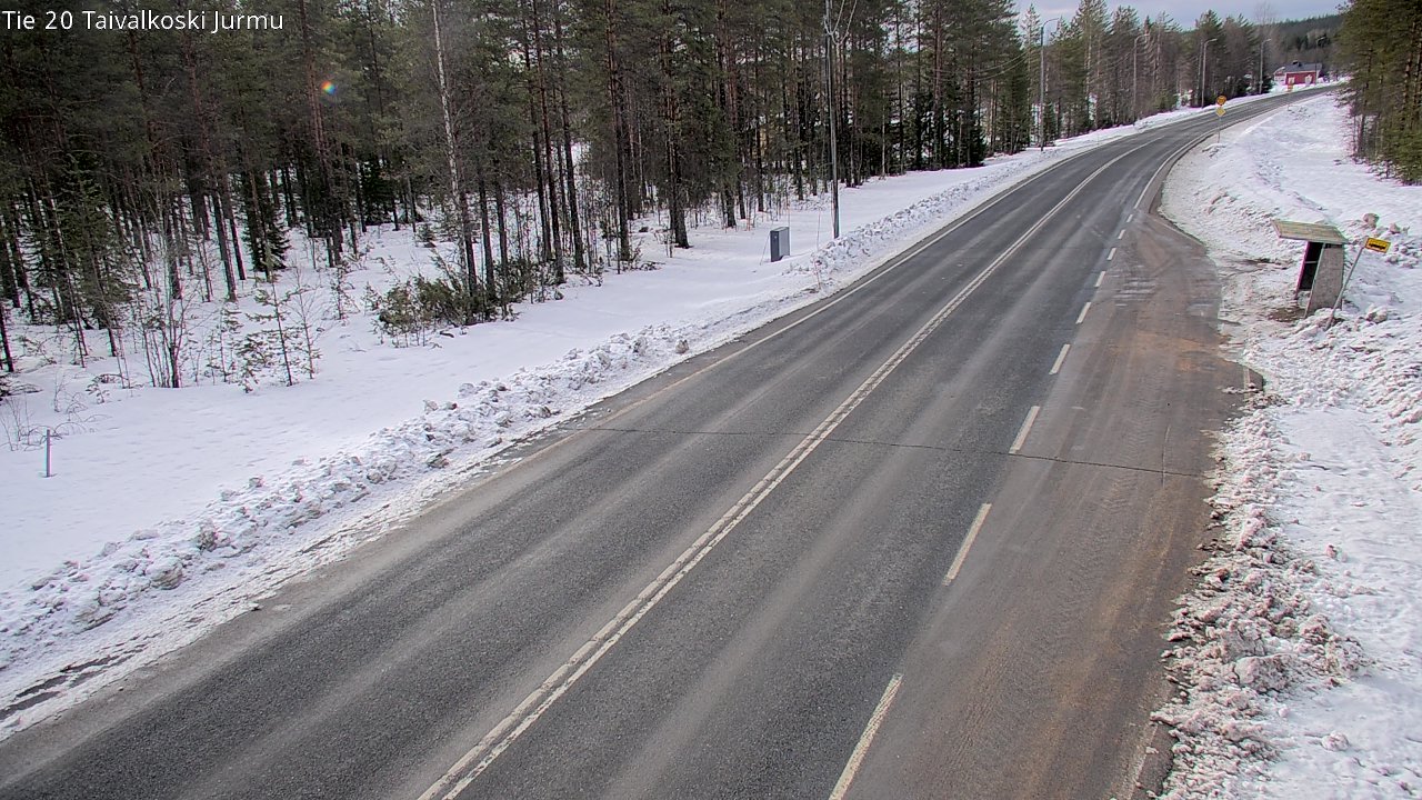 Weather Camera Image Väg 20 Taivalkoski, Jurmu, Taivalkoski, Pohjois-Pohjanmaa