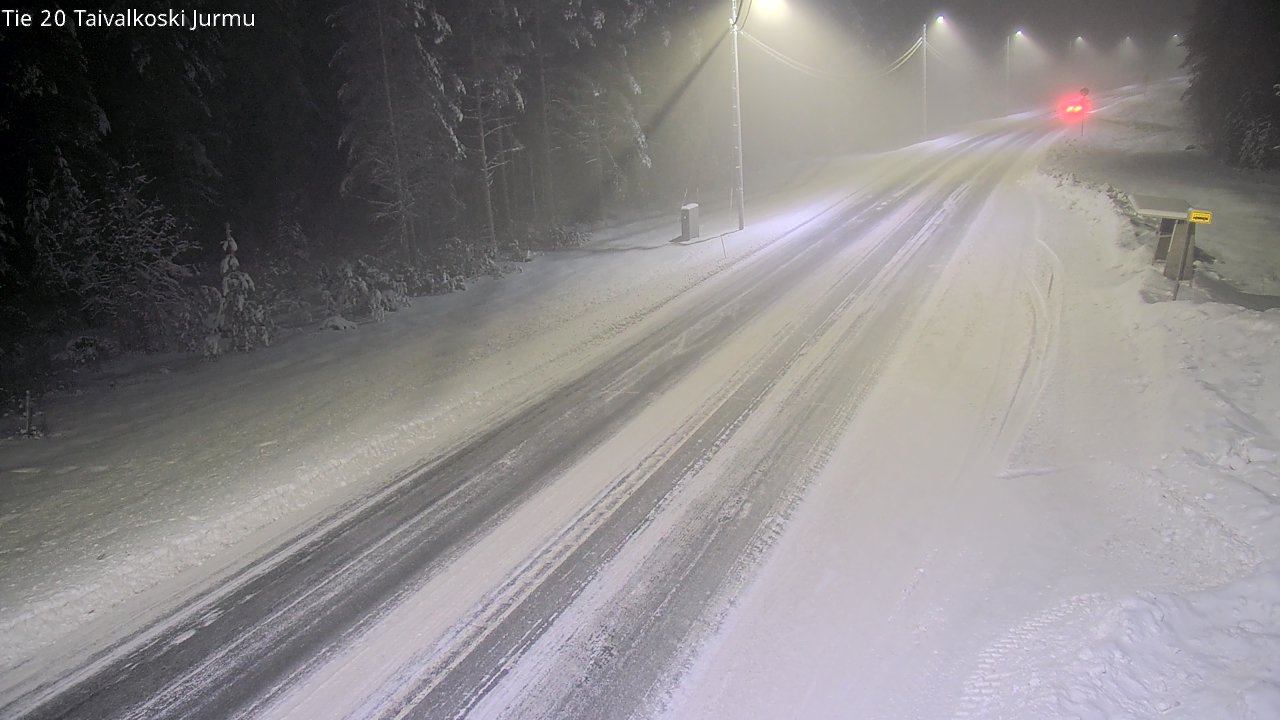 Weather Camera Image Väg 20 Taivalkoski, Jurmu, Taivalkoski, Pohjois-Pohjanmaa