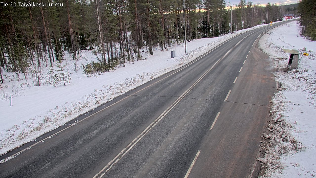 Weather Camera Image Väg 20 Taivalkoski, Jurmu, Taivalkoski, Pohjois-Pohjanmaa