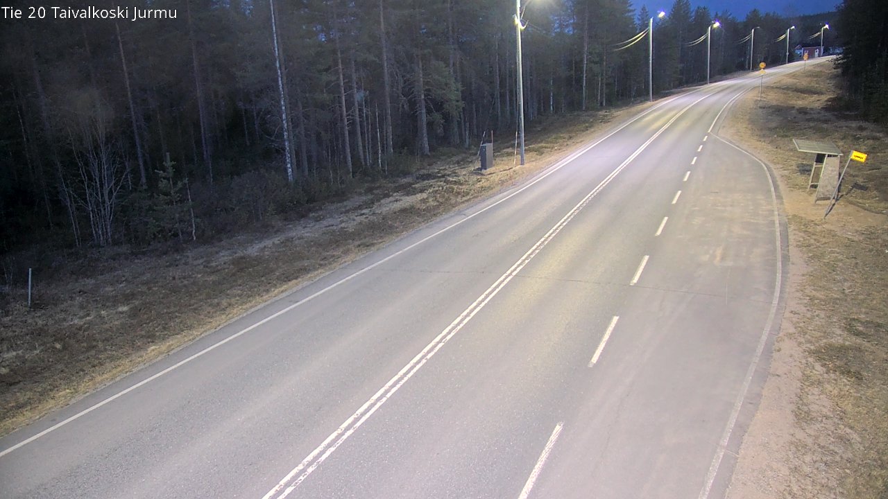 Weather Camera Image Väg 20 Taivalkoski, Jurmu, Taivalkoski, Pohjois-Pohjanmaa