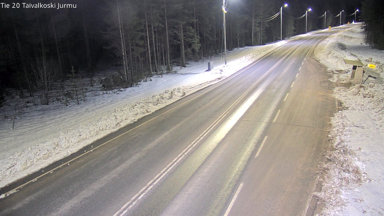 Weather Camera Image Väg 20 Taivalkoski, Jurmu, Taivalkoski, Pohjois-Pohjanmaa