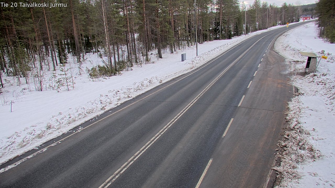 Weather Camera Image Väg 20 Taivalkoski, Jurmu, Taivalkoski, Pohjois-Pohjanmaa