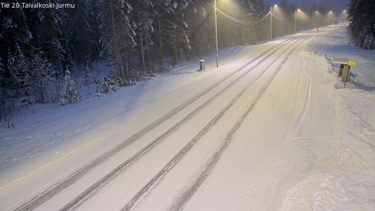 Weather Camera Image Road 20 Taivalkoski, Jurmu, Taivalkoski, Pohjois-Pohjanmaa