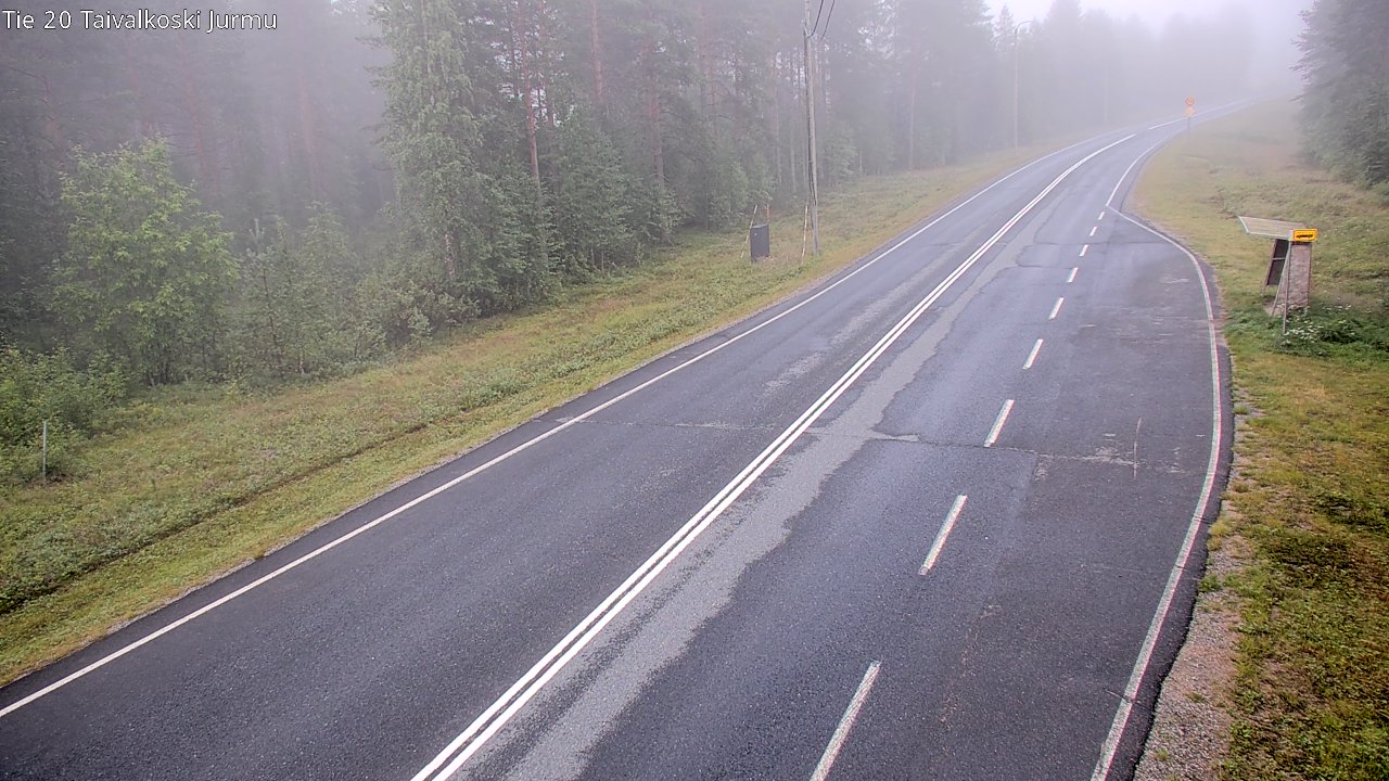 Weather Camera Image Väg 20 Taivalkoski, Jurmu, Taivalkoski, Pohjois-Pohjanmaa