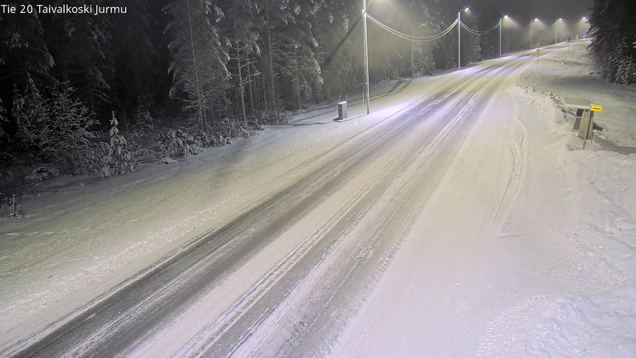 Weather Camera Image Väg 20 Taivalkoski, Jurmu, Taivalkoski, Pohjois-Pohjanmaa