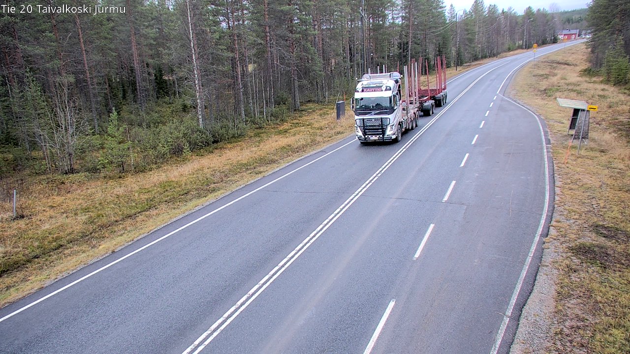 Weather Camera Image Road 20 Taivalkoski, Jurmu, Taivalkoski, Pohjois-Pohjanmaa