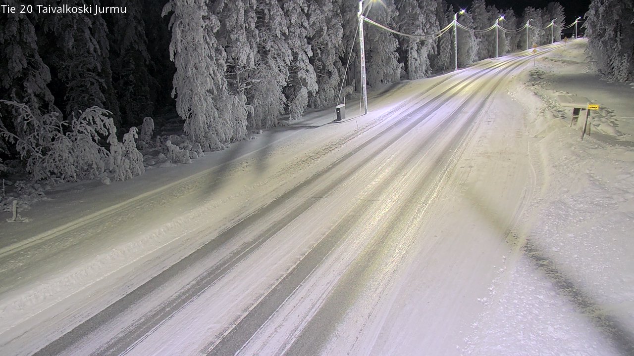 Weather Camera Image Road 20 Taivalkoski, Jurmu, Taivalkoski, Pohjois-Pohjanmaa