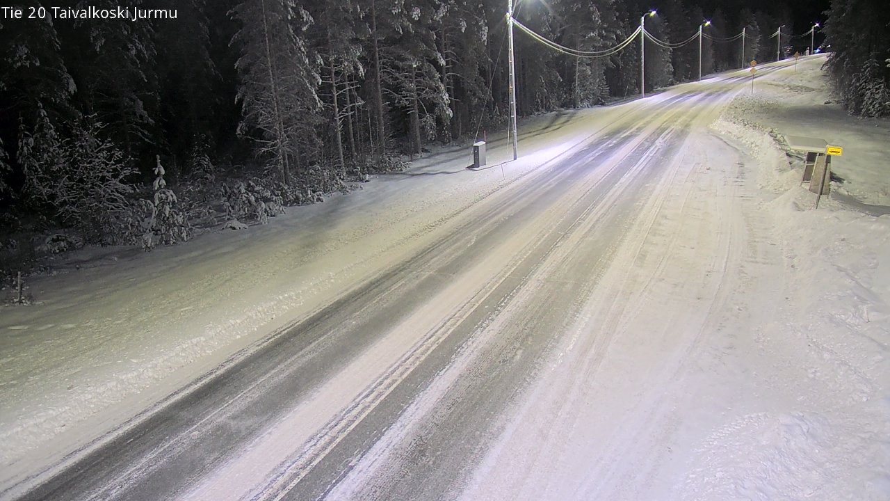 Weather Camera Image Väg 20 Taivalkoski, Jurmu, Taivalkoski, Pohjois-Pohjanmaa