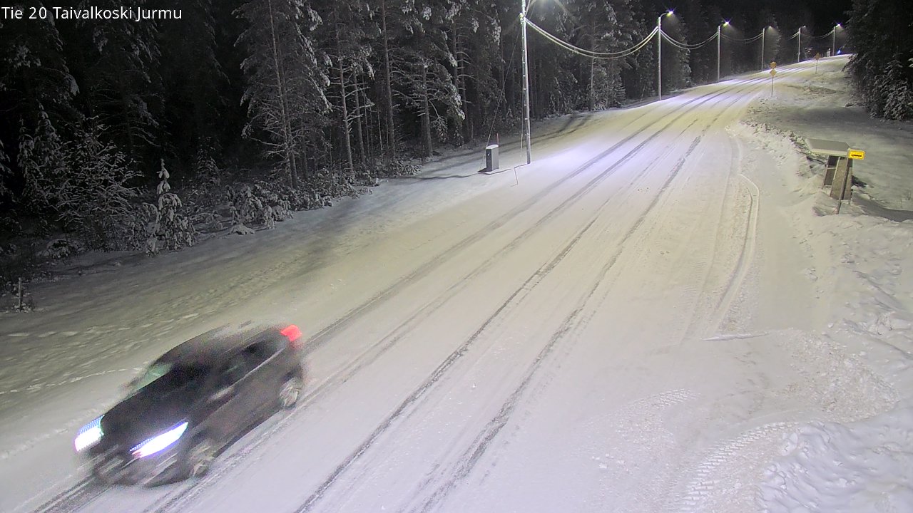 Weather Camera Image Road 20 Taivalkoski, Jurmu, Taivalkoski, Pohjois-Pohjanmaa