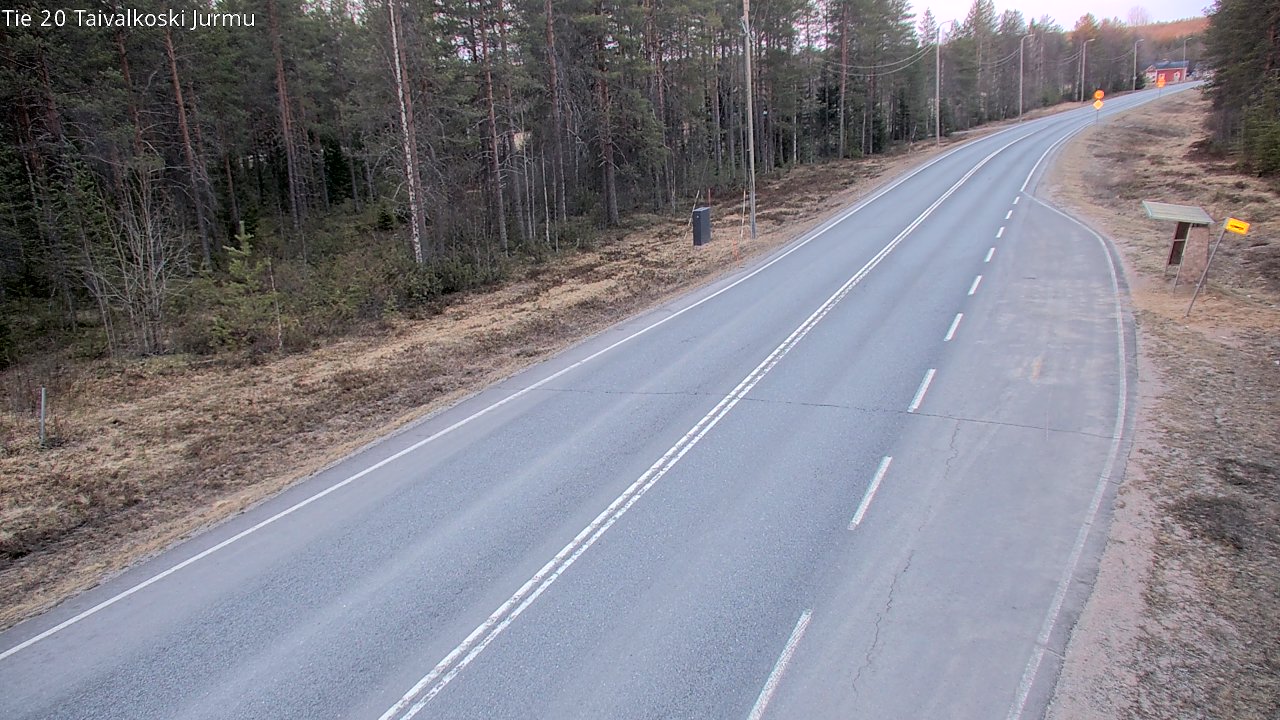 Weather Camera Image Väg 20 Taivalkoski, Jurmu, Taivalkoski, Pohjois-Pohjanmaa