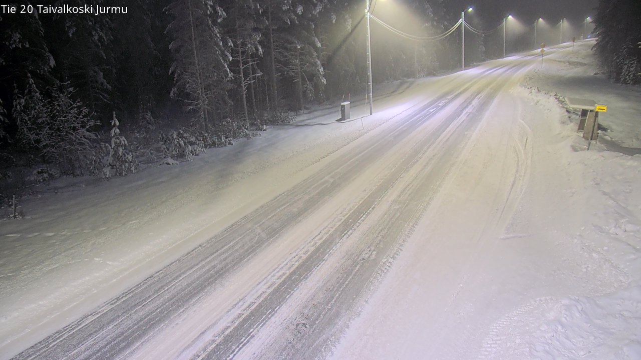 Weather Camera Image Väg 20 Taivalkoski, Jurmu, Taivalkoski, Pohjois-Pohjanmaa