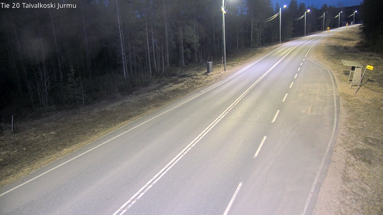Weather Camera Image Väg 20 Taivalkoski, Jurmu, Taivalkoski, Pohjois-Pohjanmaa