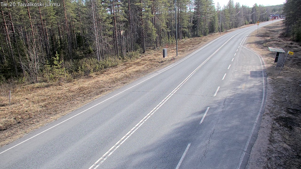 Weather Camera Image Väg 20 Taivalkoski, Jurmu, Taivalkoski, Pohjois-Pohjanmaa