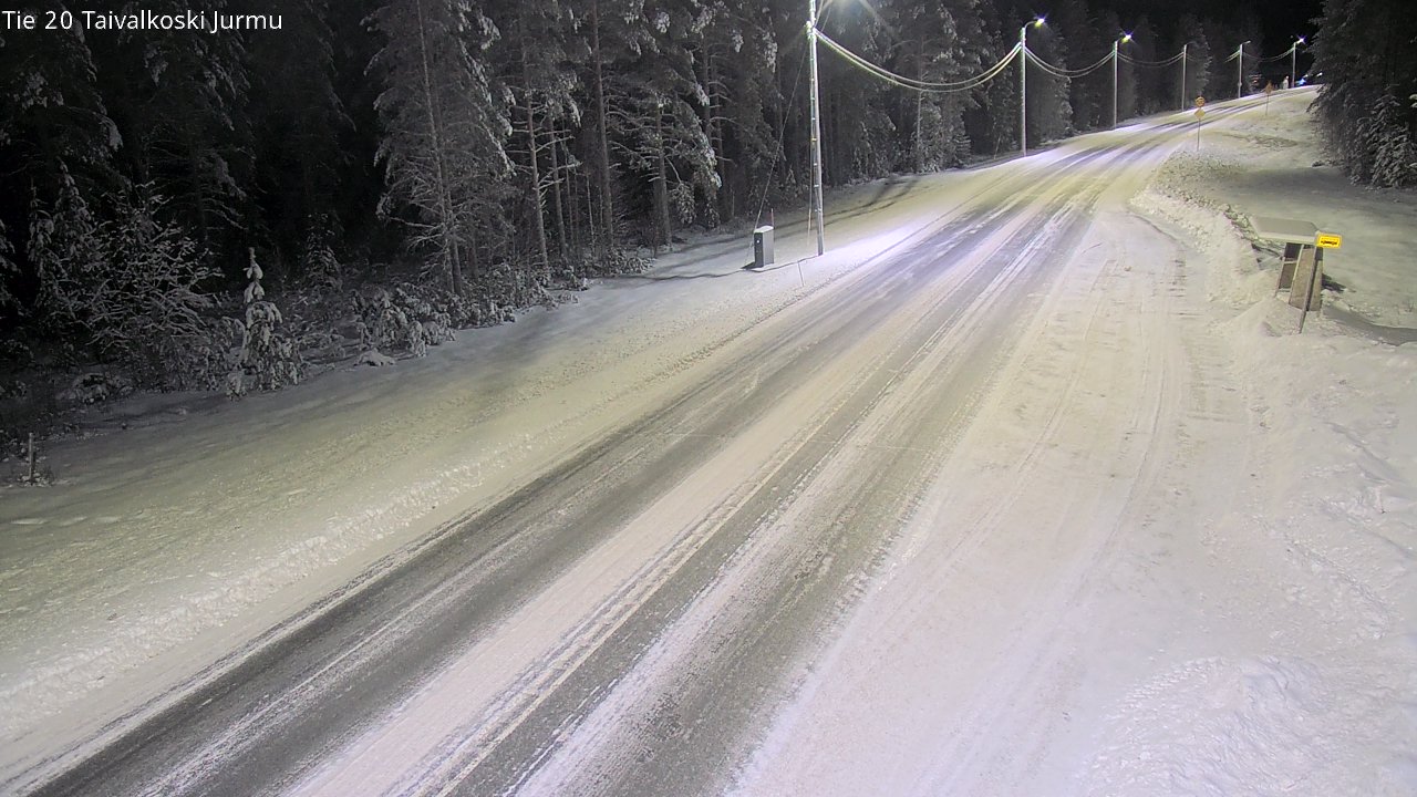 Weather Camera Image Väg 20 Taivalkoski, Jurmu, Taivalkoski, Pohjois-Pohjanmaa
