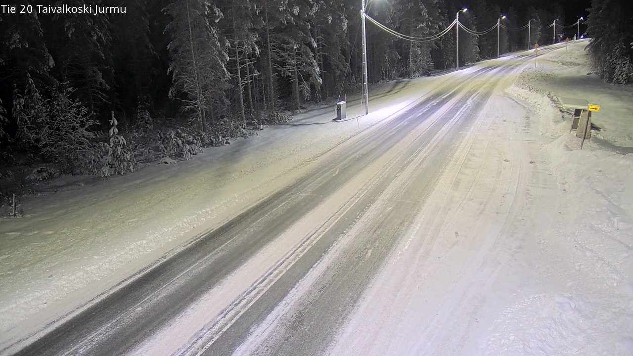 Weather Camera Image Väg 20 Taivalkoski, Jurmu, Taivalkoski, Pohjois-Pohjanmaa