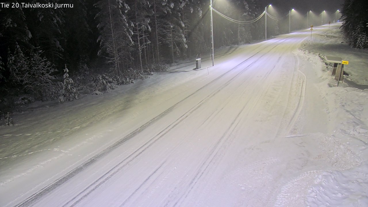 Weather Camera Image Road 20 Taivalkoski, Jurmu, Taivalkoski, Pohjois-Pohjanmaa