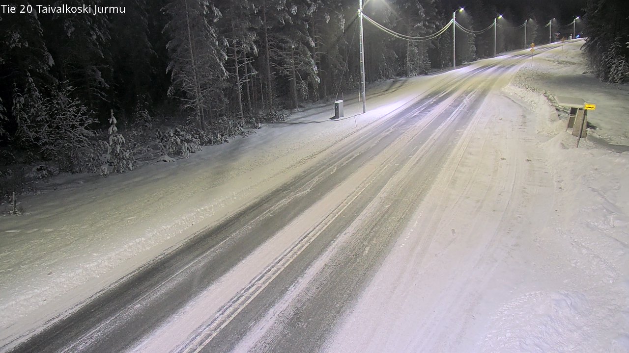 Weather Camera Image Väg 20 Taivalkoski, Jurmu, Taivalkoski, Pohjois-Pohjanmaa