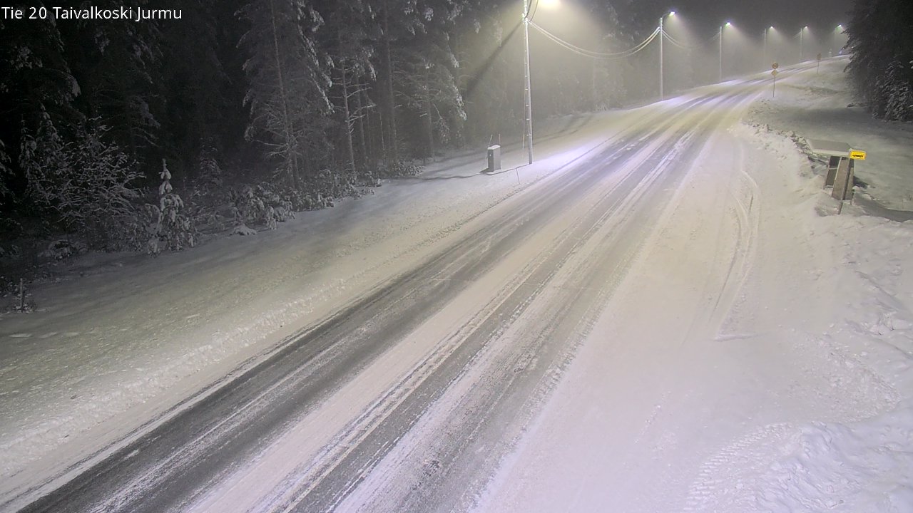 Weather Camera Image Väg 20 Taivalkoski, Jurmu, Taivalkoski, Pohjois-Pohjanmaa