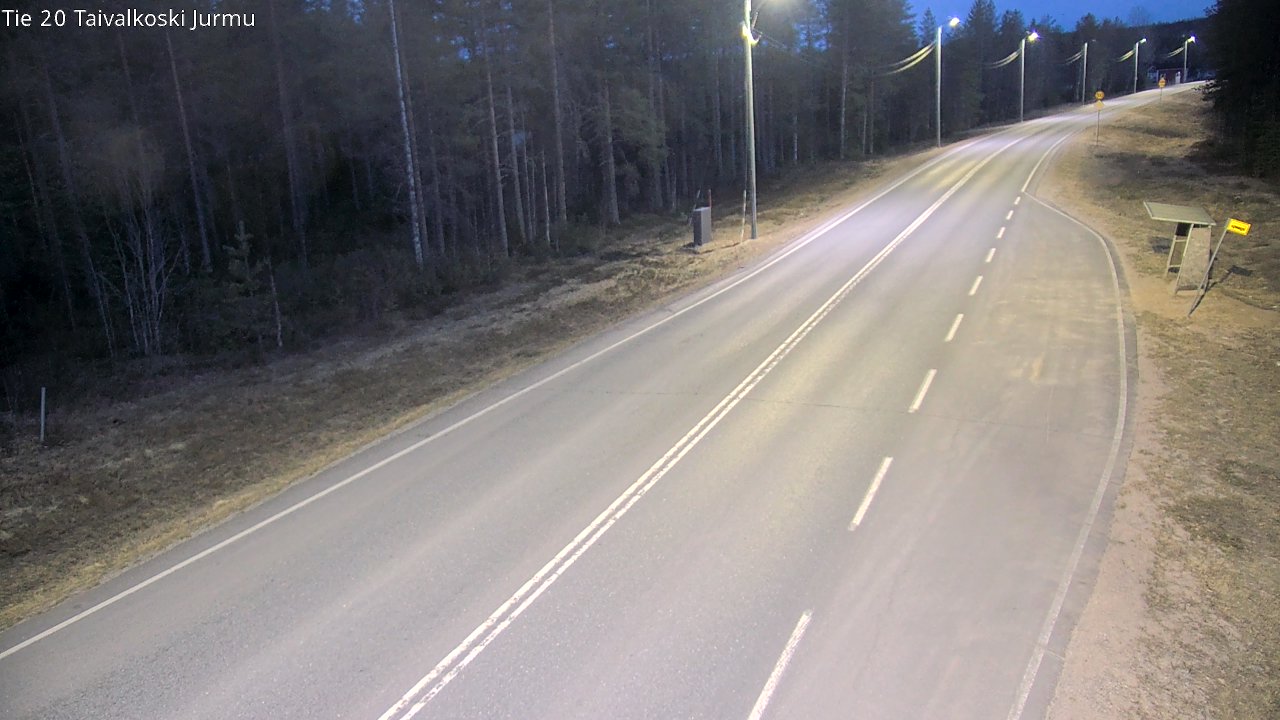 Weather Camera Image Väg 20 Taivalkoski, Jurmu, Taivalkoski, Pohjois-Pohjanmaa
