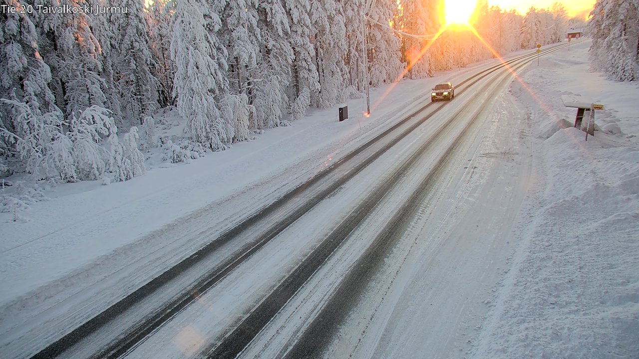Weather Camera Image Road 20 Taivalkoski, Jurmu, Taivalkoski, Pohjois-Pohjanmaa