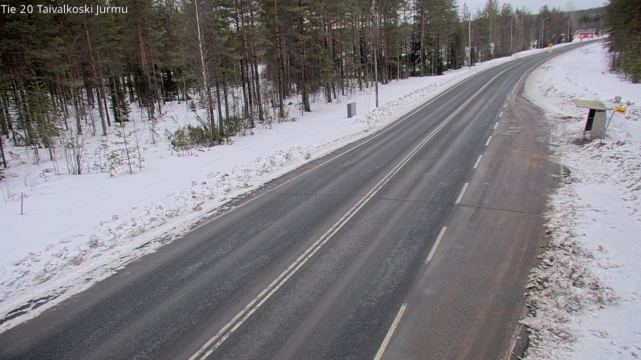 Weather Camera Image Väg 20 Taivalkoski, Jurmu, Taivalkoski, Pohjois-Pohjanmaa