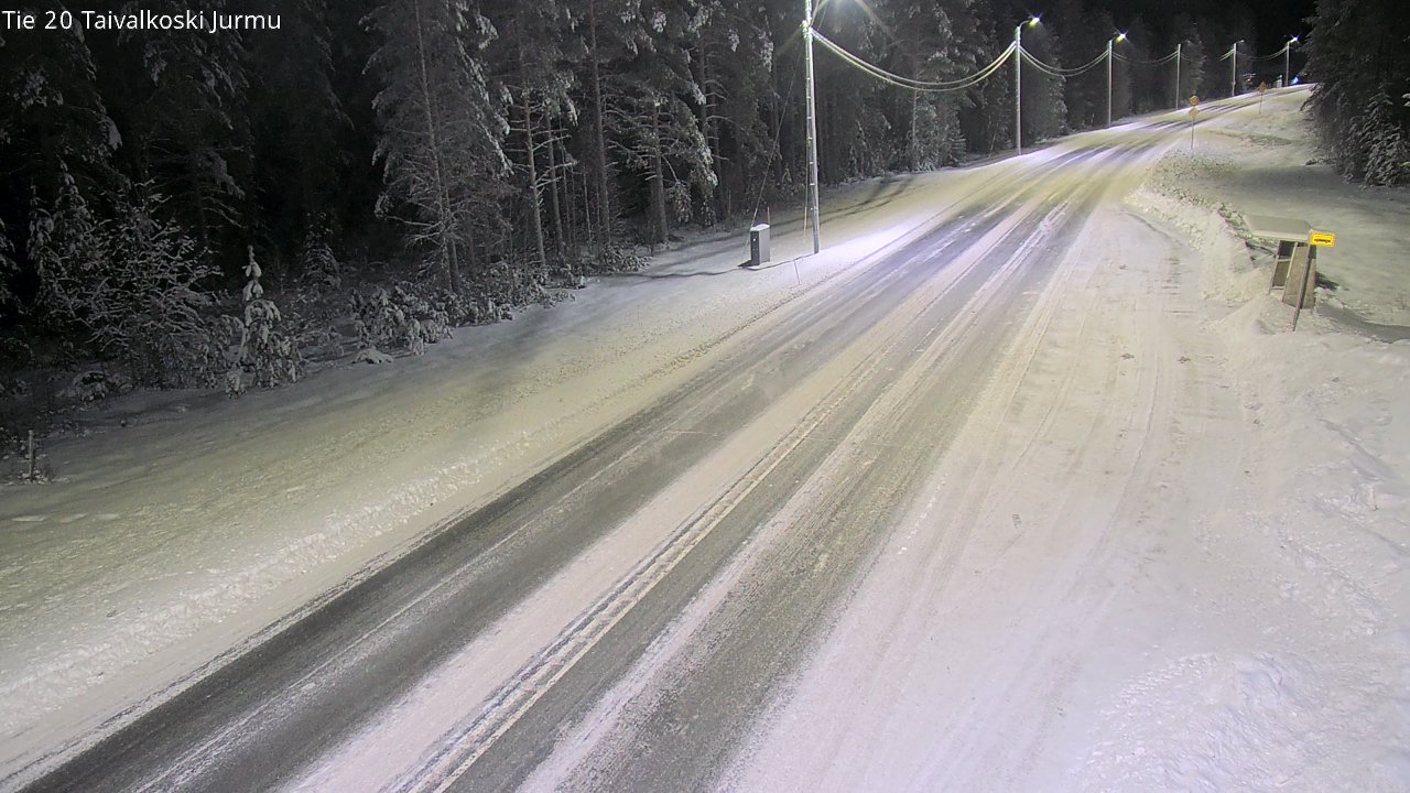 Weather Camera Image Väg 20 Taivalkoski, Jurmu, Taivalkoski, Pohjois-Pohjanmaa